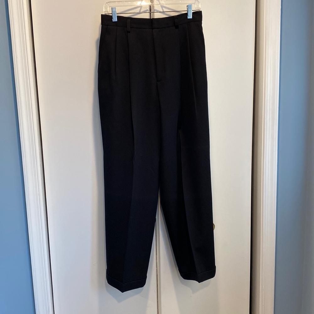 Vintage Classiques 100% Black Wool Trousers size 10